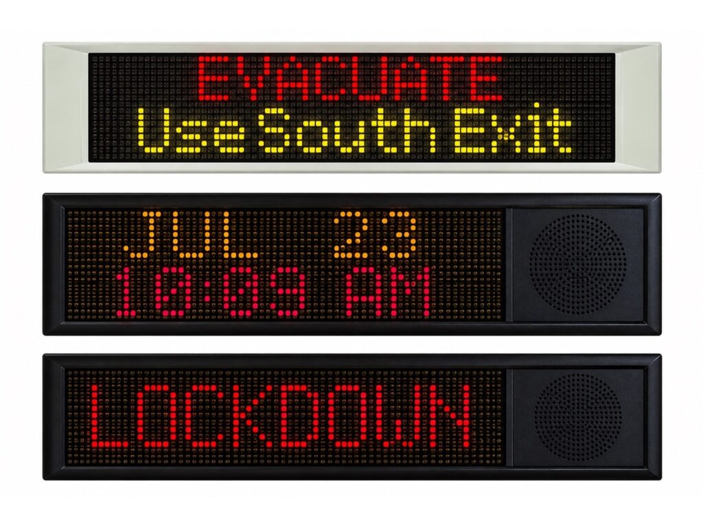 LED scrolling digital message boards